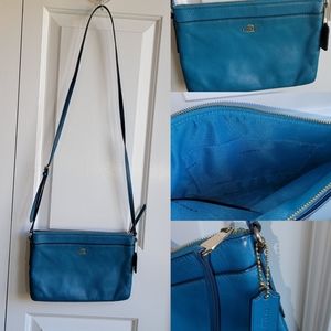 Teal Coach Crossbody Purse, GUC